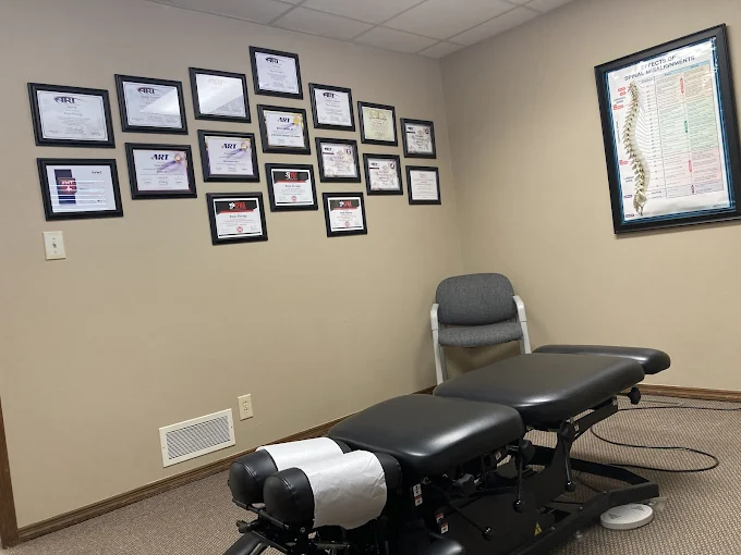 Black Chiropractic Table in Room